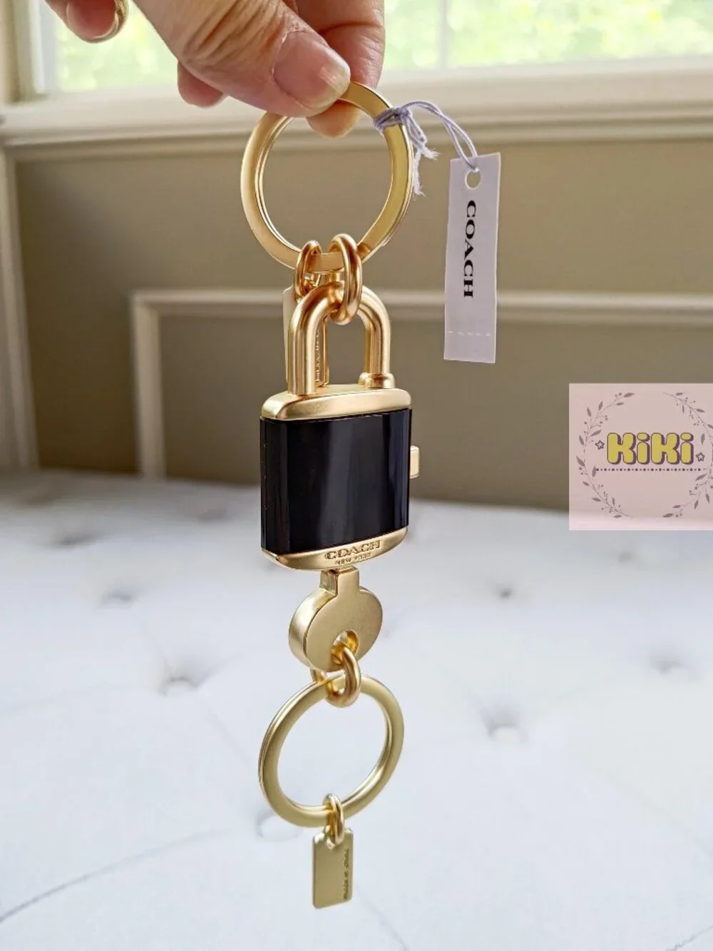Coach Lock And Key Bag Charm Key Ring C1679